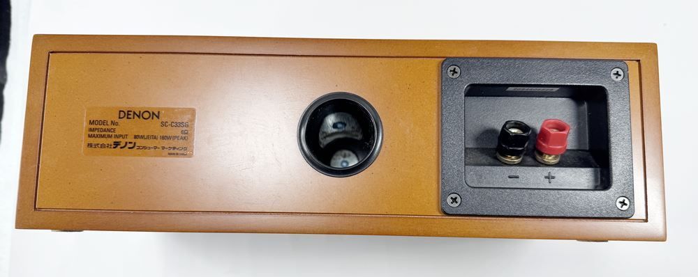 HY】【美品】DENON SC-C33SG センタースピーカー 木目調 天然木突板
