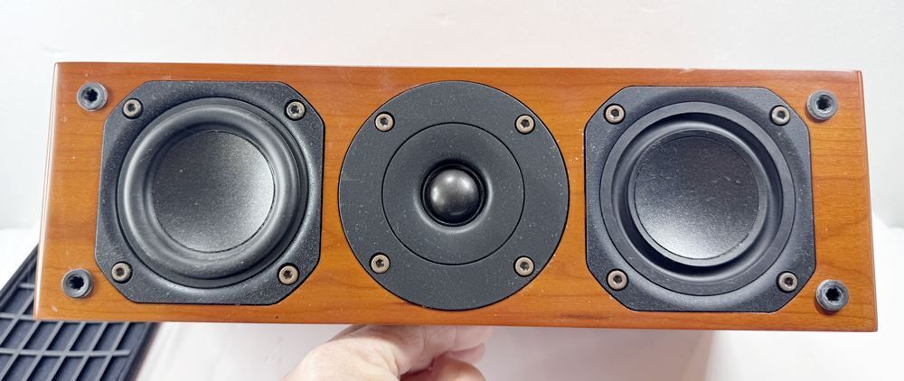 HY】【美品】DENON SC-C33SG センタースピーカー 木目調 天然木突板