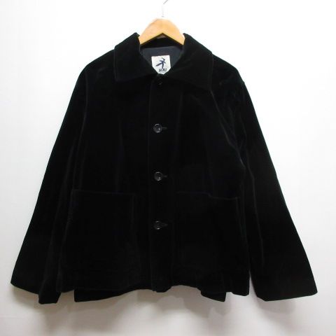 ハイ HAI SPORTING GEAR ベロア ジャケット M 黒 ブラック ショート丈