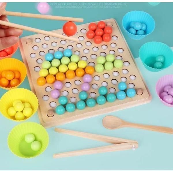 ペグボード パズル 木製 知育 指先訓練 色の認識 モンテッソーリゲーム