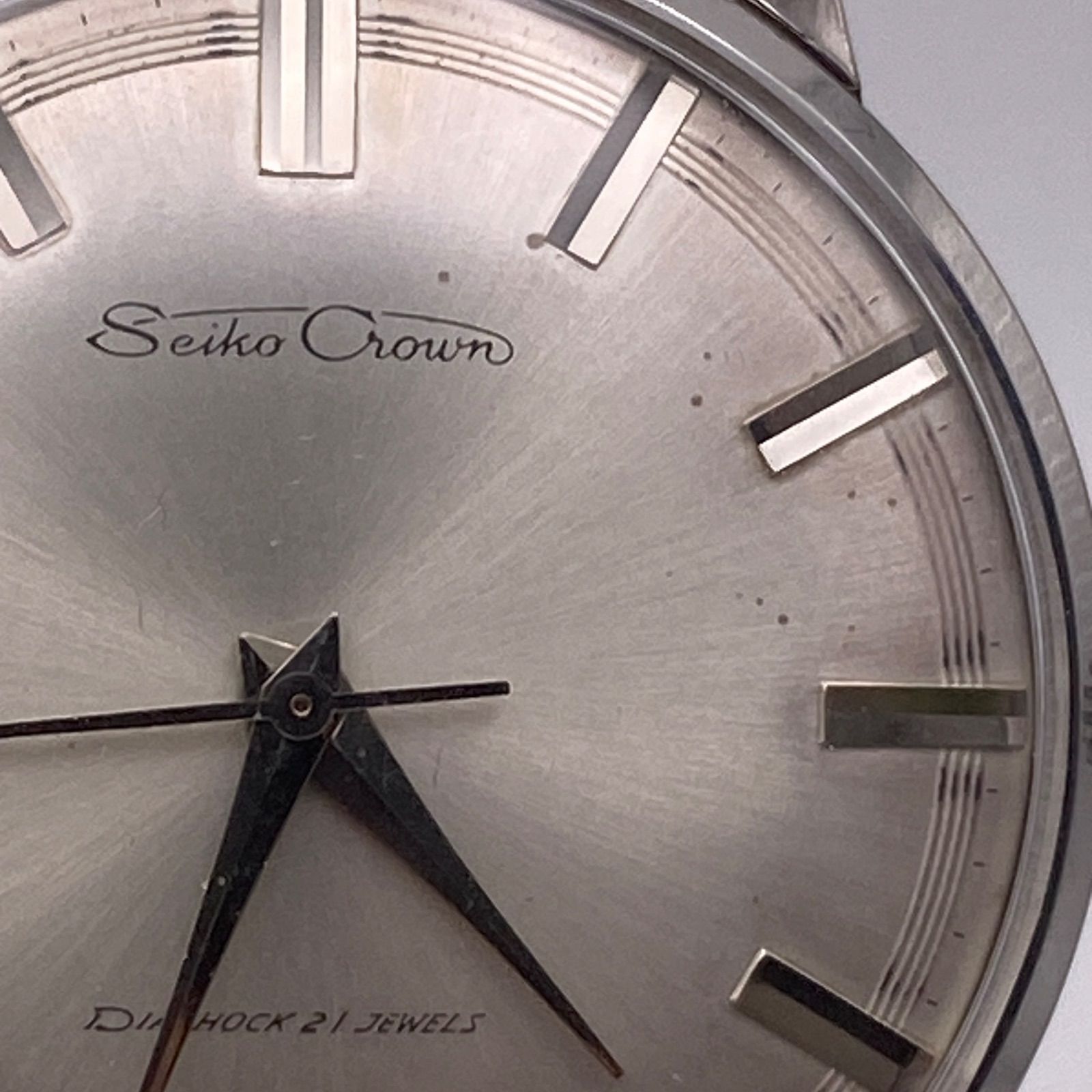 OH済み セイコー SEIKO 手巻き式 機械式 21石 クラウン crown シルバー 