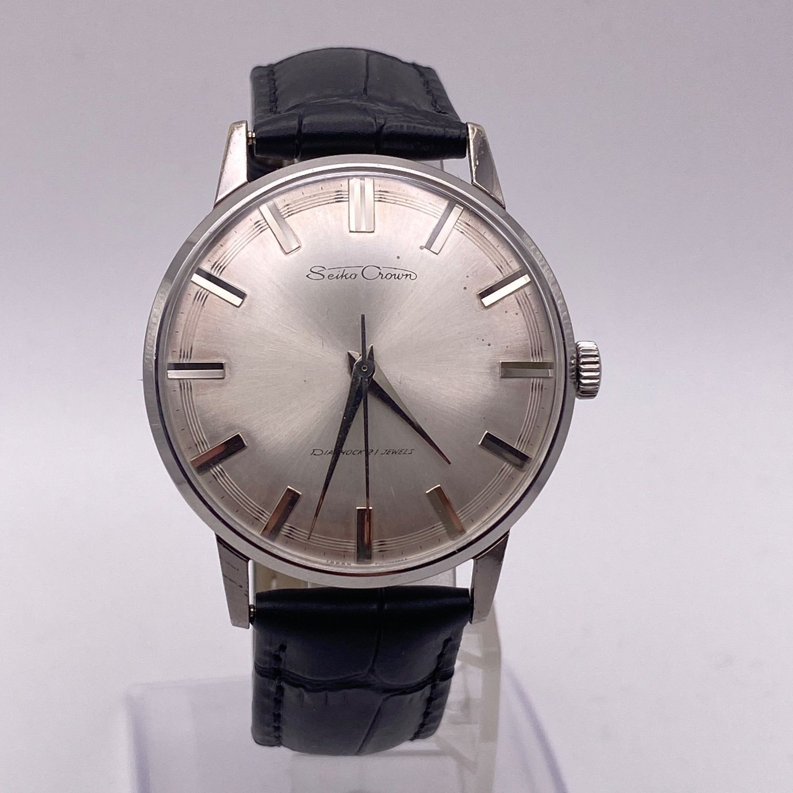 OH済み セイコー SEIKO 手巻き式 機械式 21石 クラウン crown シルバー