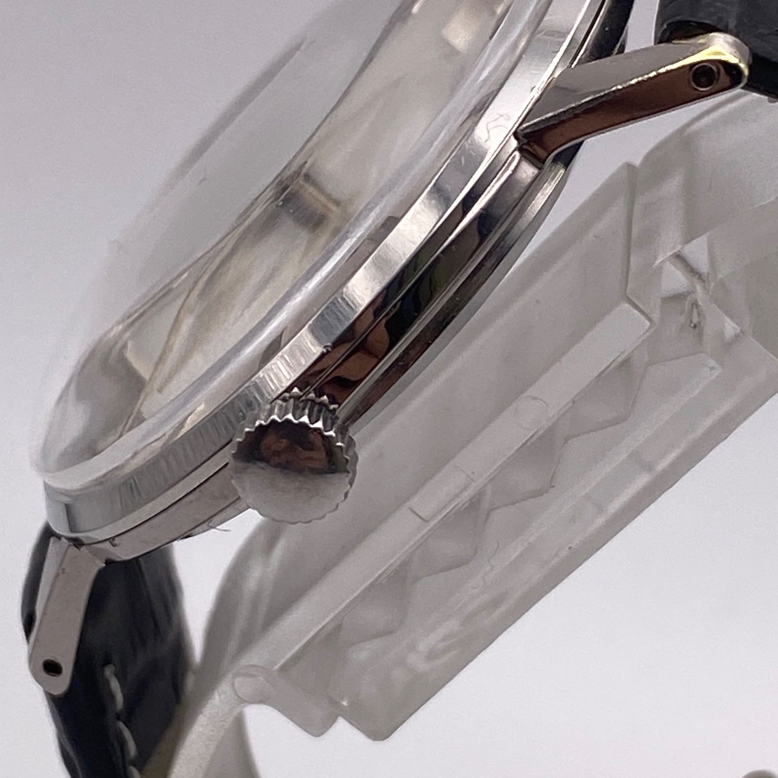 OH済み セイコー SEIKO 手巻き式 機械式 21石 クラウン crown シルバー