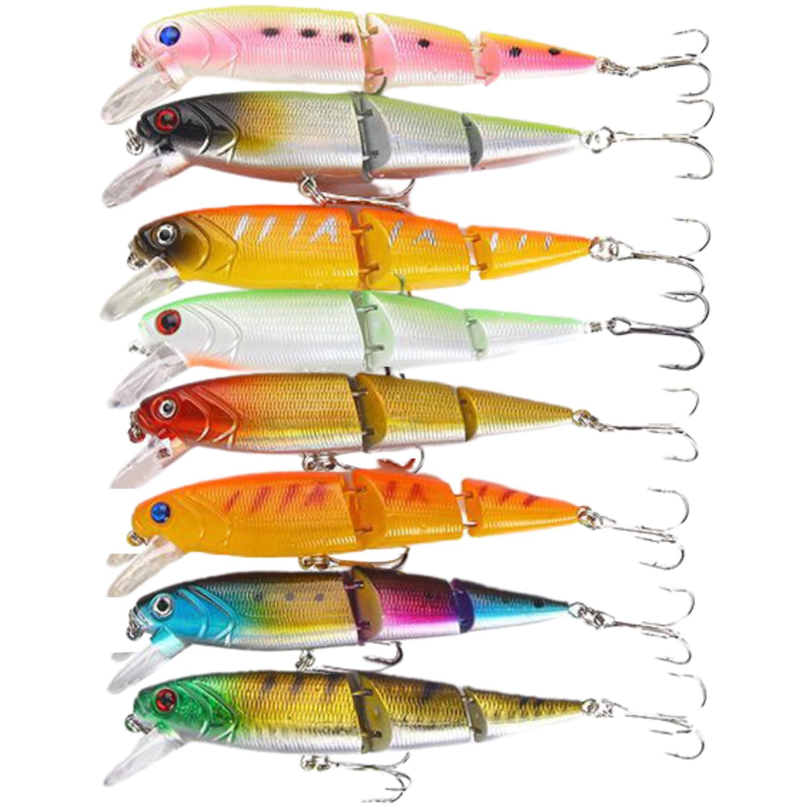 Akaaka ジョイントルアー 3連結 S字アクション 8色セット バス