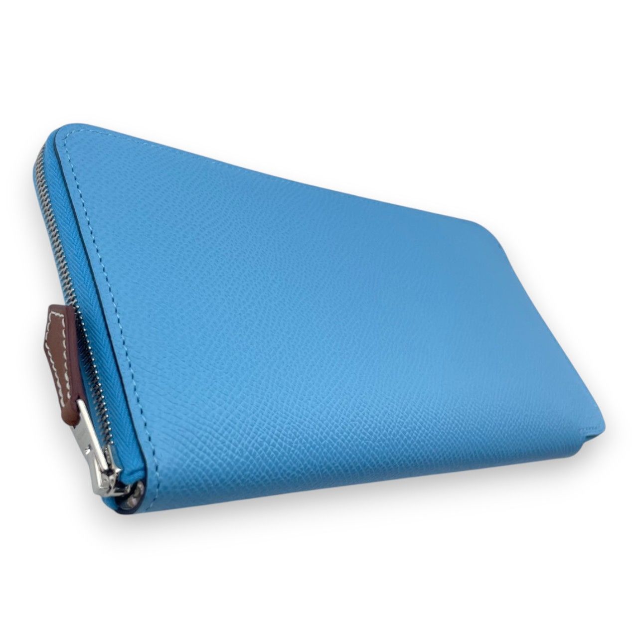 エルメス アザップロング シルクイン 20 セレステ エプソン シルバー