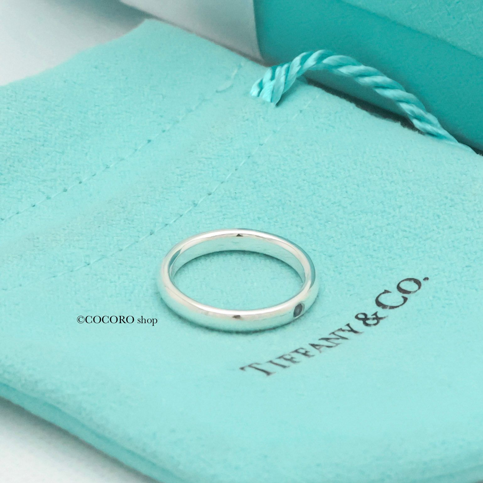 美品】ティファニー TIFFANY＆Co. スタッキング バンド 1P サファイア