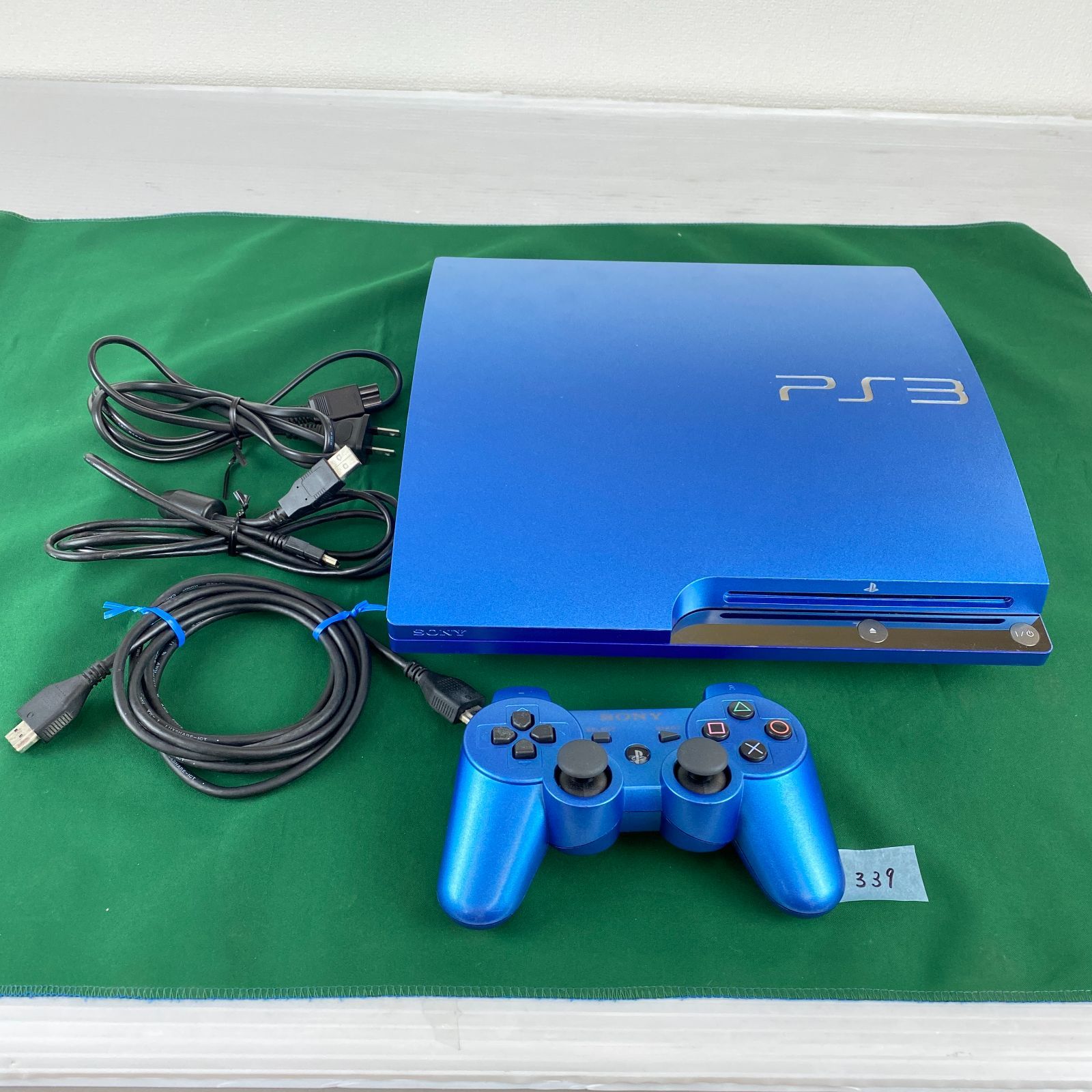 YA 339 すぐ遊べるセット PS 3 プレイステーション3 PlayStation CECH 3000 B SB スプラッシュブルー 本体 コントローラー USBケーブル 電源ケーブル HDMIケーブル SONY ソニー