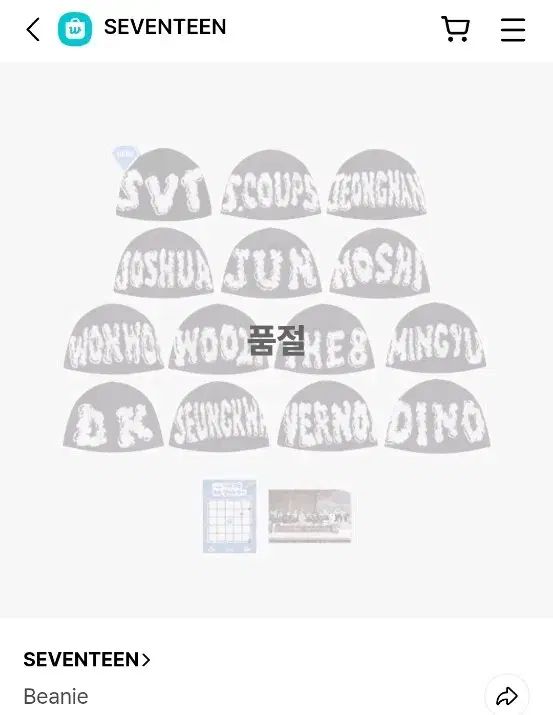 SEVENTEEN なな民宿 ビーニー ジョンハン