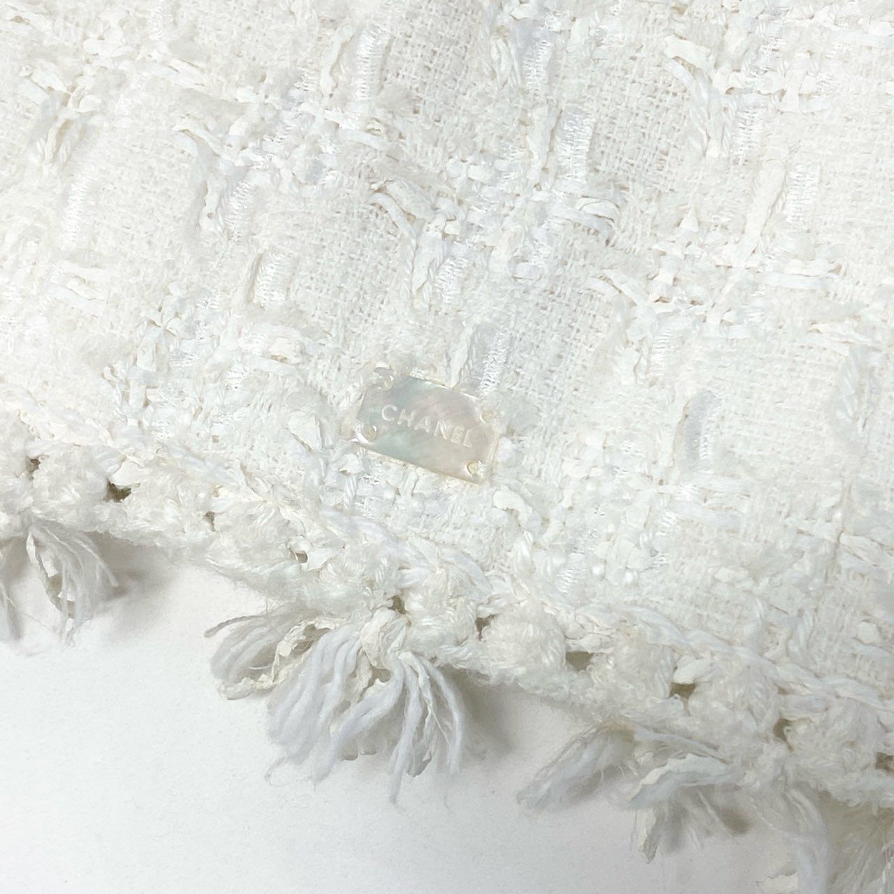 38a15 CHANEL シャネル 2005 カメリアボタン ツイードジャケット 05C