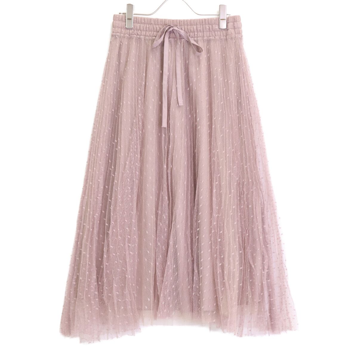 RED VALENTINO レッドヴァレンチノ SR0RA360428 ﾋﾟﾝｸ ﾄﾞｯﾄ ﾚｰｽ ﾁｭｰﾙ