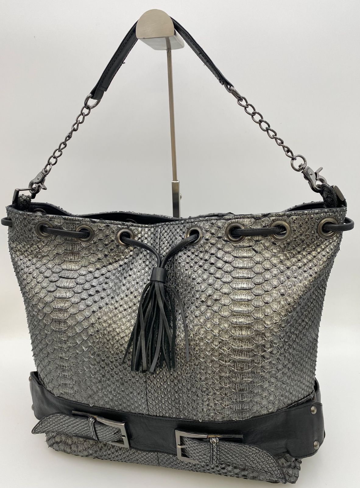 美品 フランチェスコビアジア Y2K トートバッグ 2way 黒 ナイロン 