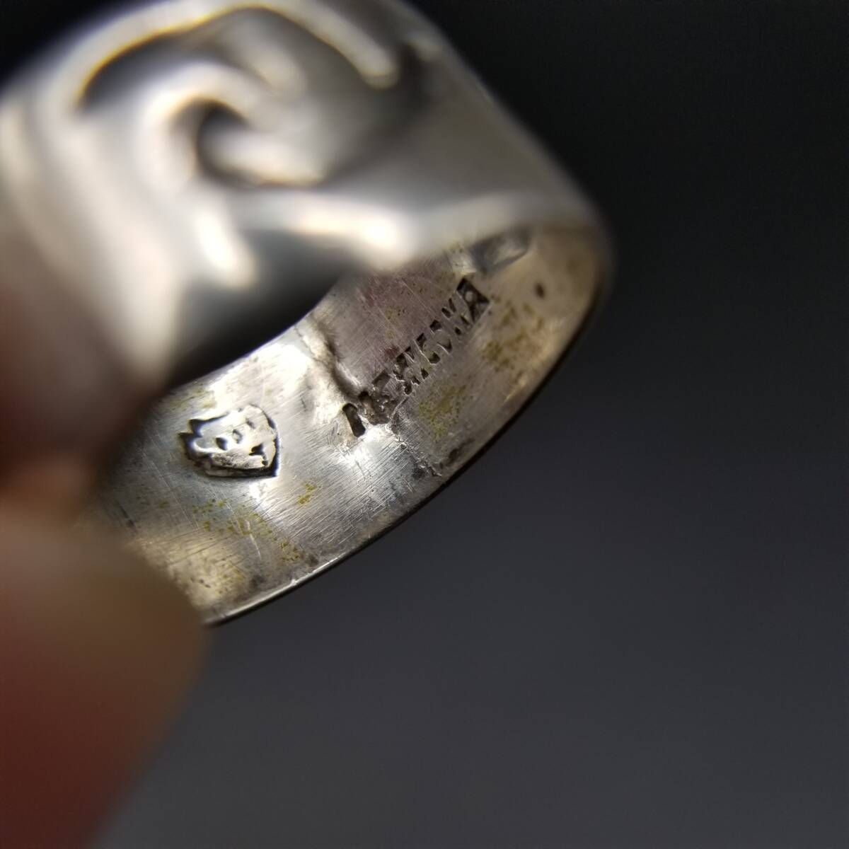 50'60's メキシコ 925 シルバー ウェーブ 波 エタニティ 彫刻