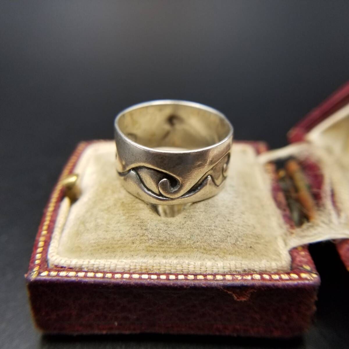 ヴィンテージ ウーブンロープバンドリング シルバー925 11号 メキシコ