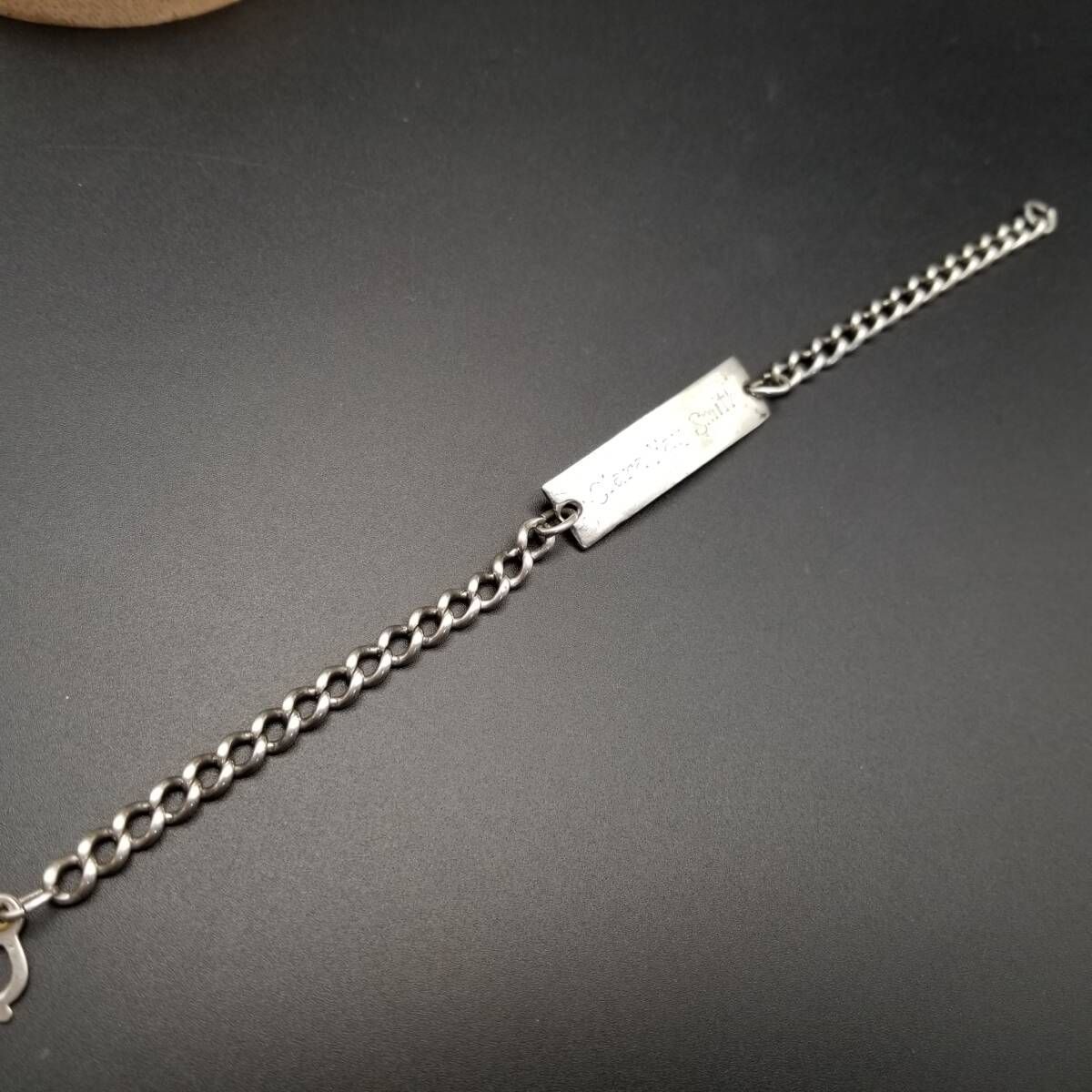 IDタグ 長方形プレート 喜平チェーン 925 シルバー ヴィンテージ