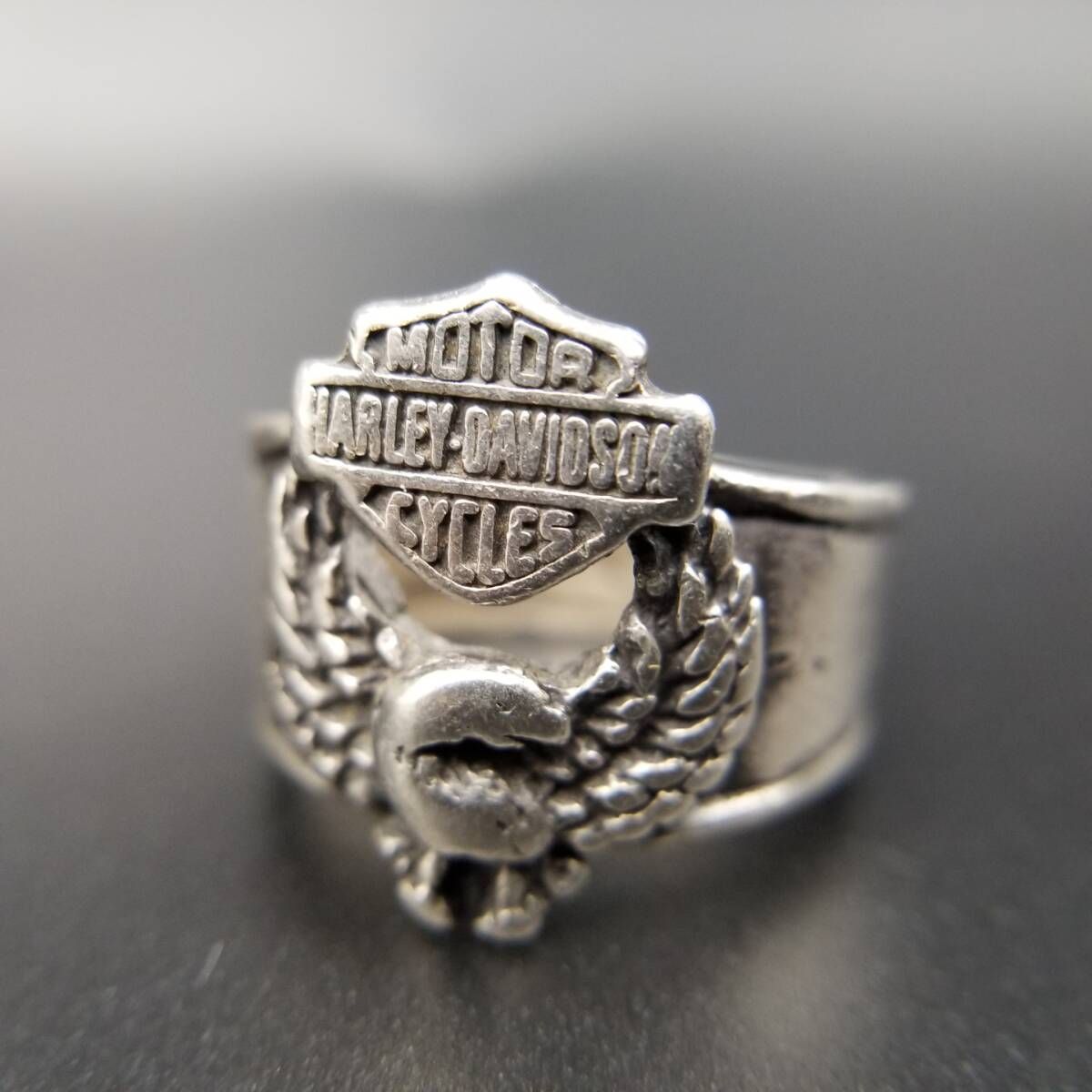 Harley Davidson 鷲の紋章 925 シルバー ヴィンテージ リング 銀