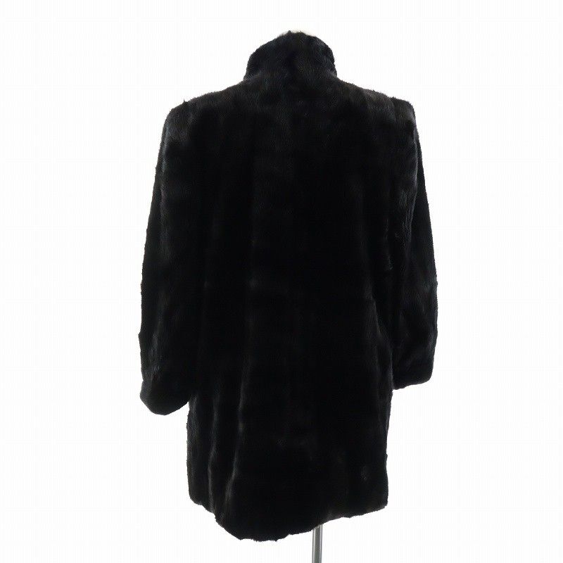 サガミンク SAGA MINK 銀サガ 毛皮コート ミンクファー ミドル 長袖 総