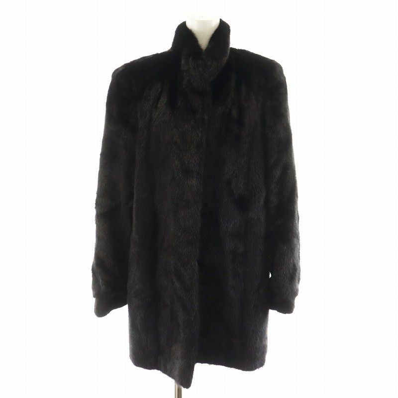 サガミンク SAGA MINK 銀サガ ファーコート 毛皮コート ミドル丈