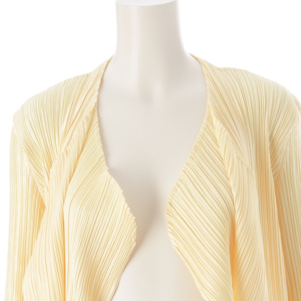 プリーツプリーズ イッセイミヤケ レイヤード ロング カーディガン