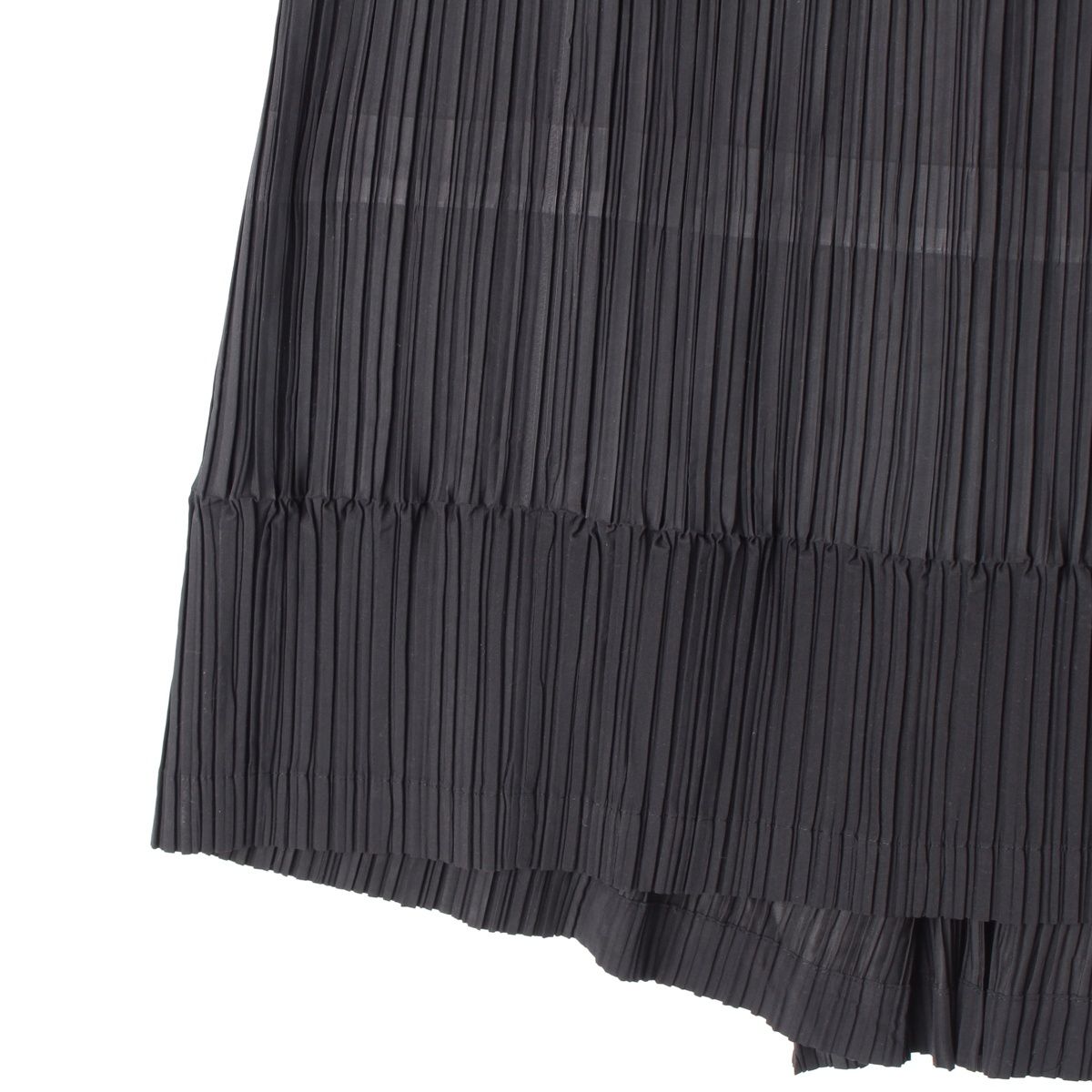 イッセイミヤケ 80S ナイロン混 筆タグ プリーツ ロング スカート