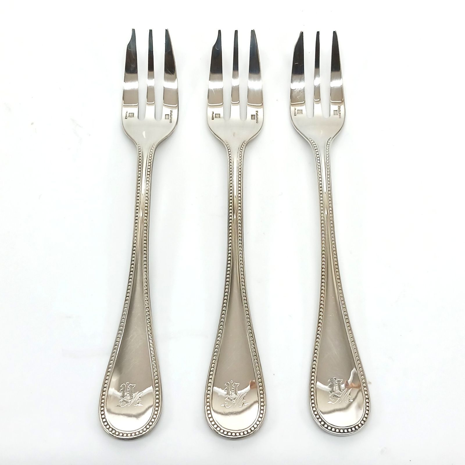 CHRISTOFLE クリストフル Perles パール ケーキフォーク 3点セット