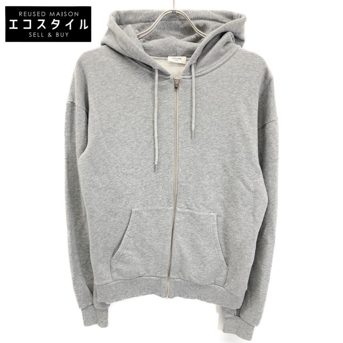 CELINE セリーヌ 2Y533670Q ｸﾞﾚｰ ｺｯﾄﾝﾎﾟﾘ ｼﾞｯﾌﾟｱｯﾌﾟ ﾊﾟｰｶｰ XXS - メルカリ