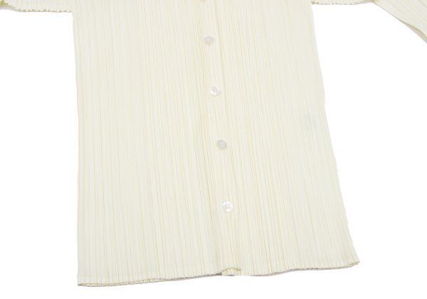 プリーツプリーズPLEATS PLEASE プリーツオープンカラーシャツ