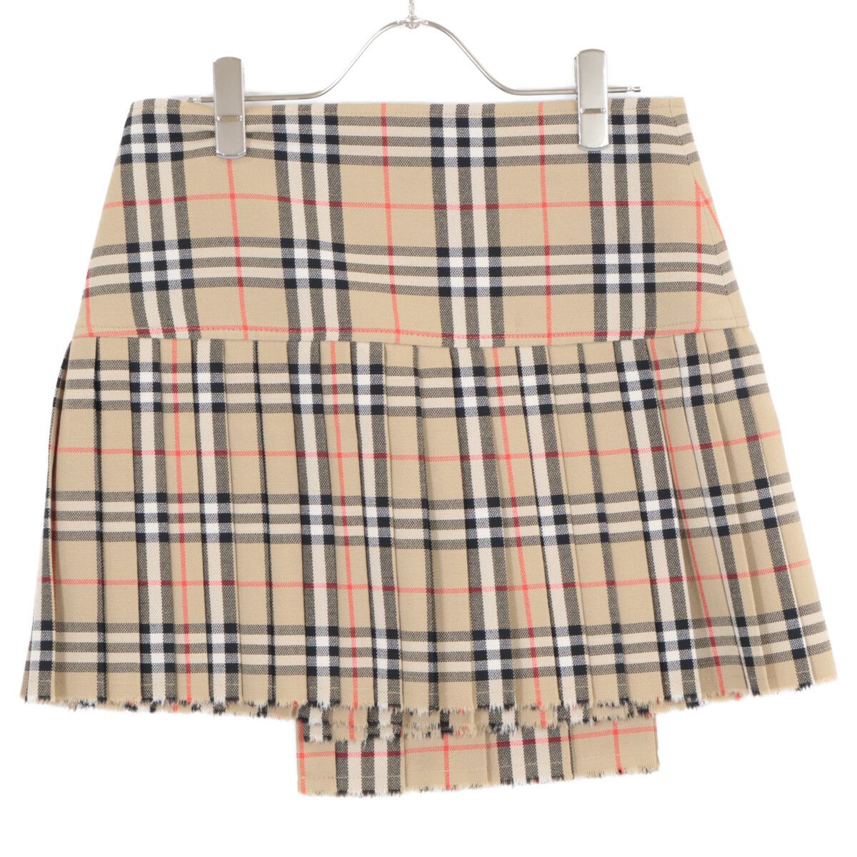 BURBERRY バーバリー ﾍﾞｰｼﾞｭ 8025832/71Q ｳﾞｨﾝﾃｰｼﾞﾁｪｯｸ ﾌﾟﾘｰﾂｽｶｰﾄ 36