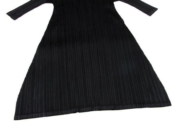 Pleats please ブラック プリーツ チュニック ７分袖 サイズ4 プリーツプリーズPLEATS PLEASE プリーツ七分袖チュニック 黒3 - メルカリ