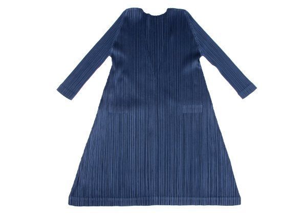 プリーツプリーズPLEATS PLEASE プリーツVネック七分袖フレア