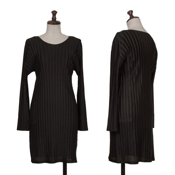 プリーツプリーズPLEATS PLEASE プリーツチュニック 黒L位 - メルカリ