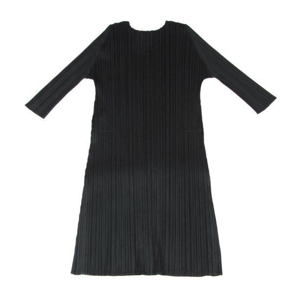 プリーツプリーズPLEATS PLEASE プリーツ七分袖チュニック 黒3 - メルカリ