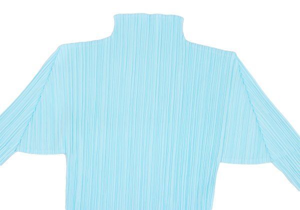 プリーツプリーズPLEATS PLEASE プリーツハイネックカットソー 水色3