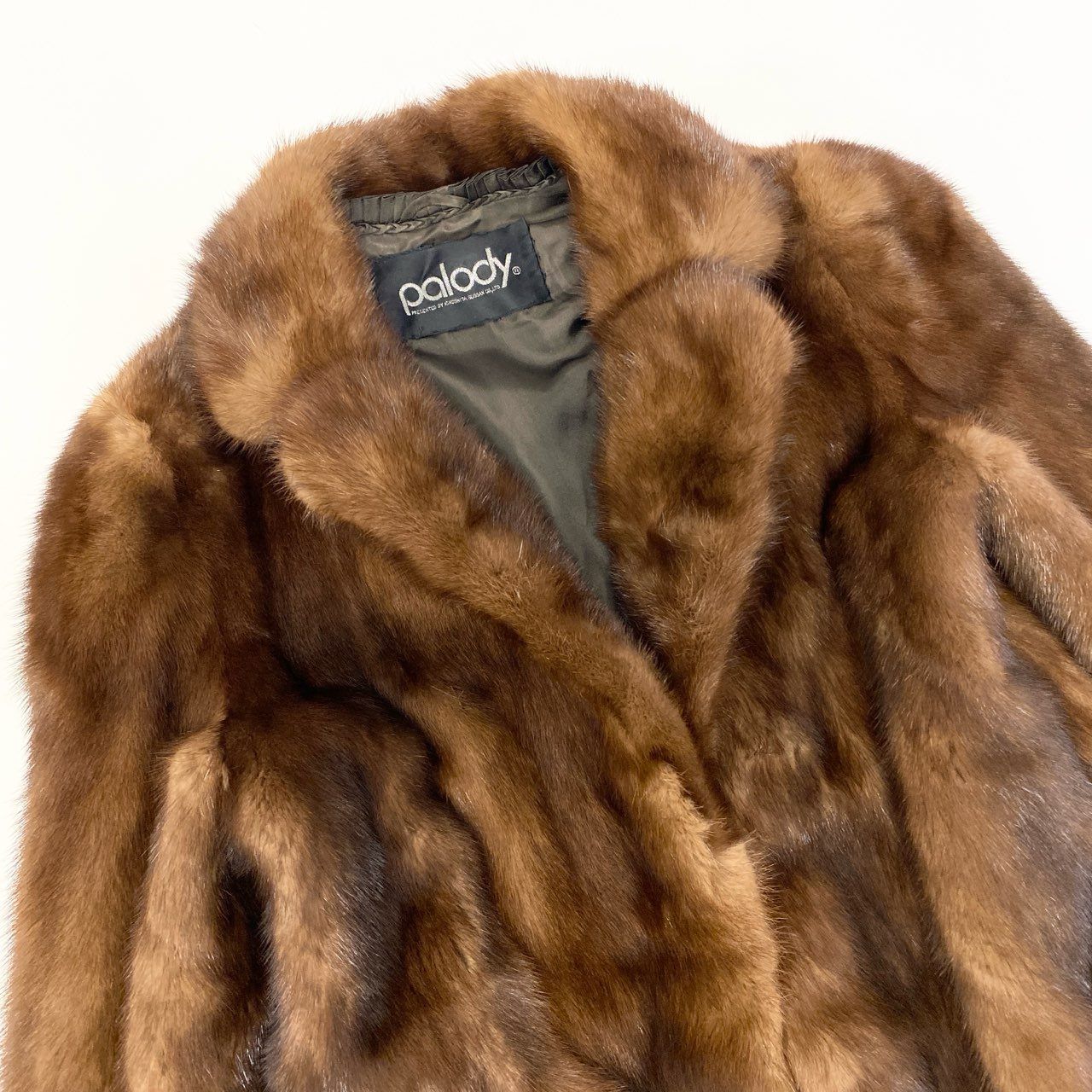 35a15 palody パステルミンクコート サイズ9 茶系 本毛皮 Pastel Mink
