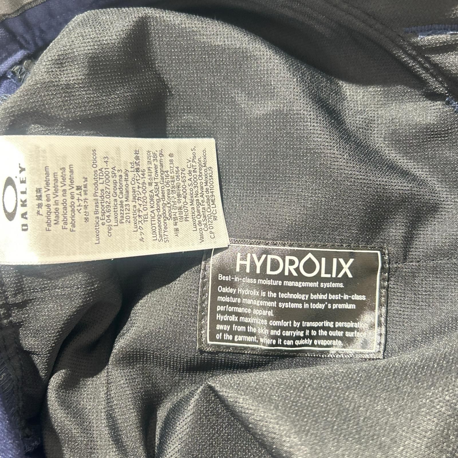 中古 メンズ オークリー OAKLEY パンツ 34インチ 紺 ネイビー ゼブラ風