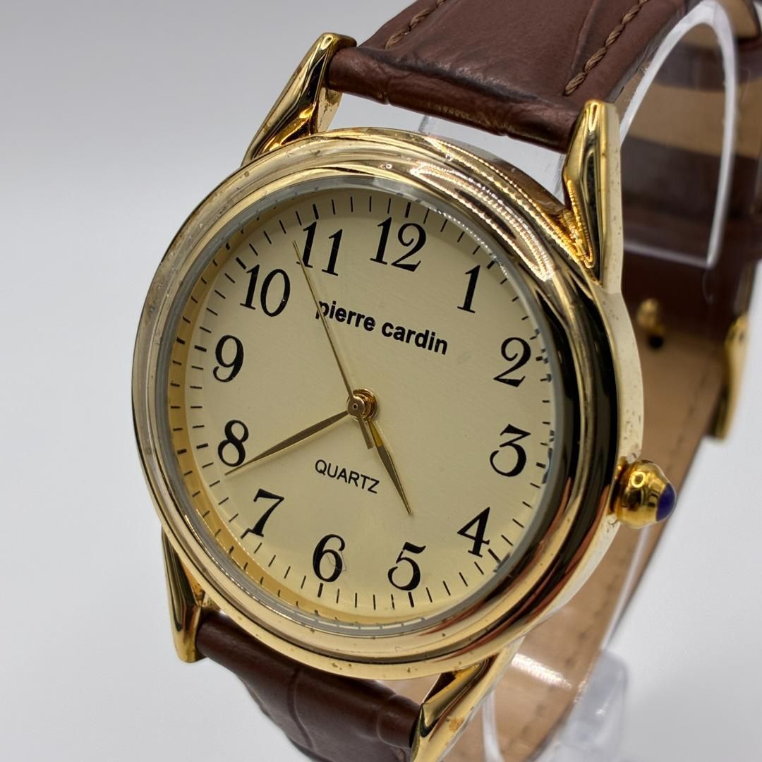 美品 稼働品 ピエール・カルダン クォーツ メンズ腕時計 PCM15225BRN