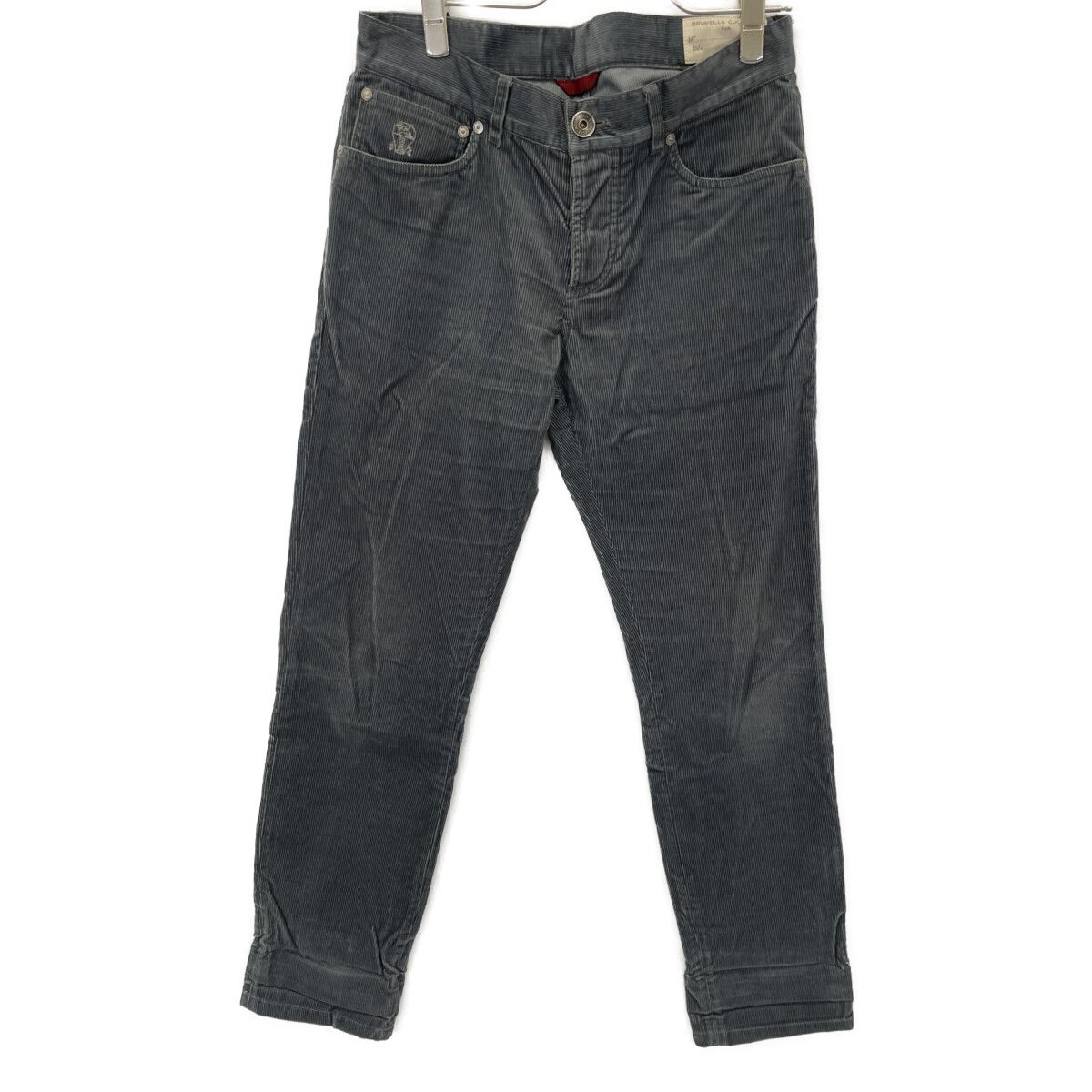 BRUNELLO CUCINELLI ブルネロクチネリ ｸﾞﾚｰ ｺｯﾄﾝ×ｶｼﾐﾔ ﾎﾞﾀﾝﾌﾗｲ ﾃｰﾊﾟｰﾄﾞ