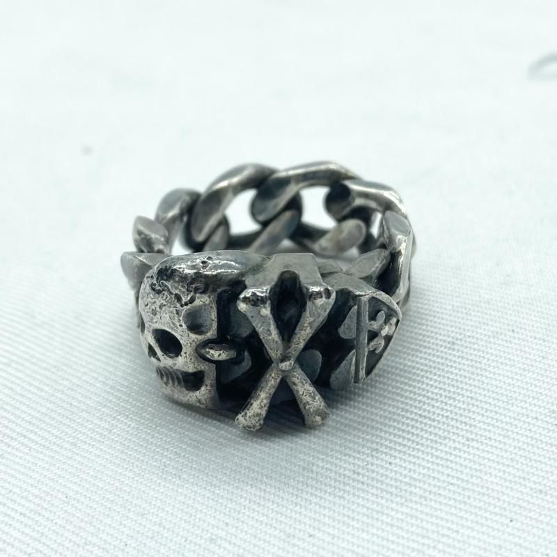 希少NUMBER (N)INE×Magical Designスカルチェーンリング NUMBER(N)INE/ナンバーナイン × MAGICAL DESIGN/マジカルデザイン人気