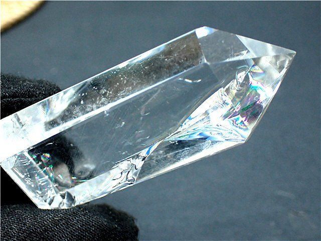  AAA級 天然レインボー水晶六角柱七星陣B87B7 285B11C 卓上写真立て 置物 インテリア小物