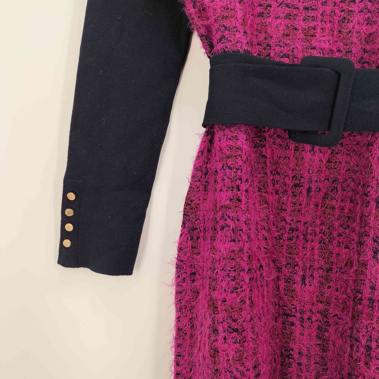 未使用] PINKY&DIANNE ツイードコンビニットワンピース 38 PINKY