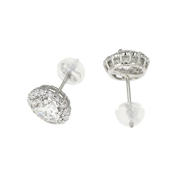 新品未使用 Pt900 天然ダイヤモンド D0.25 ピアス 新品 Pt950/ Pt900 ダイヤモンド ピアス 1.247ct F/G SI1-2 G D0.34ct