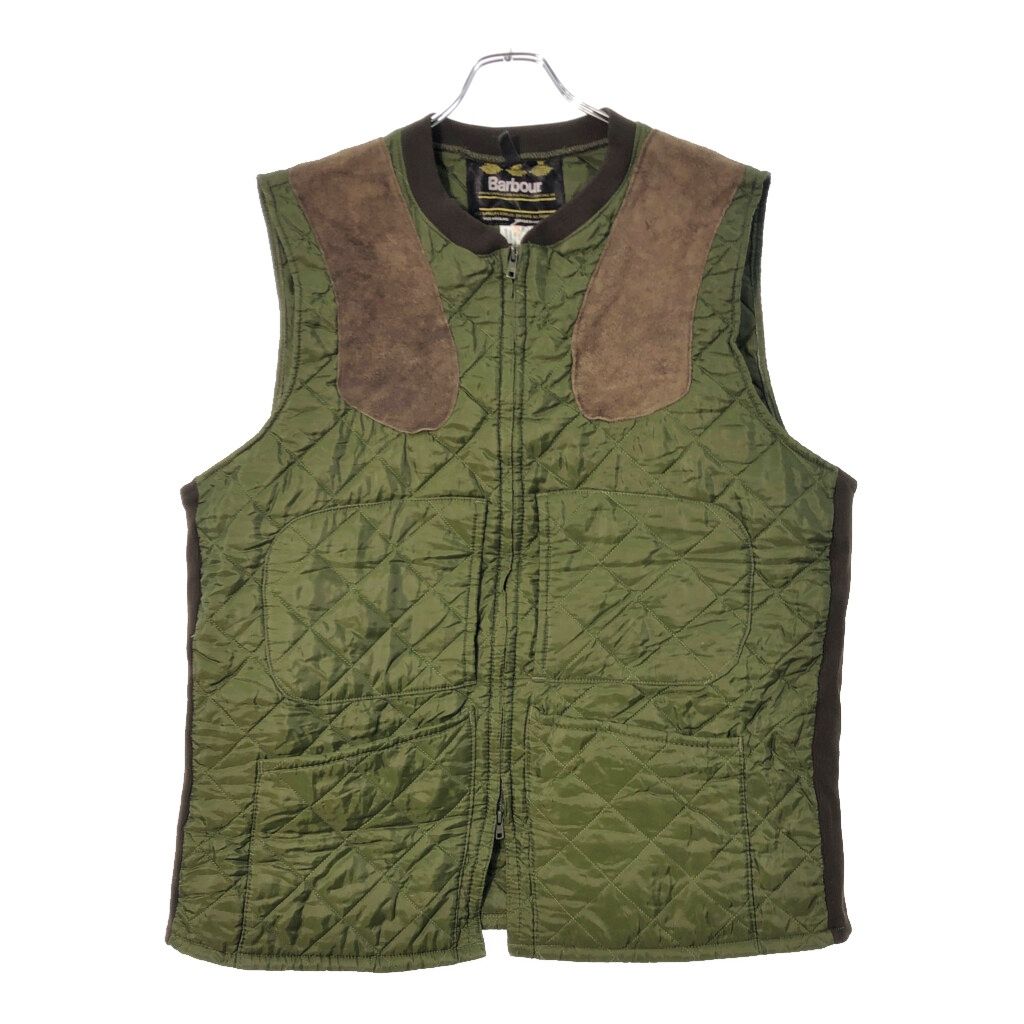 90年代 イングランド製 Barbour バブアー キルティングベスト オリーブ