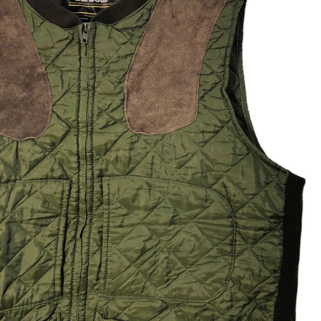 90年代 イングランド製 Barbour バブアー キルティングベスト オリーブ