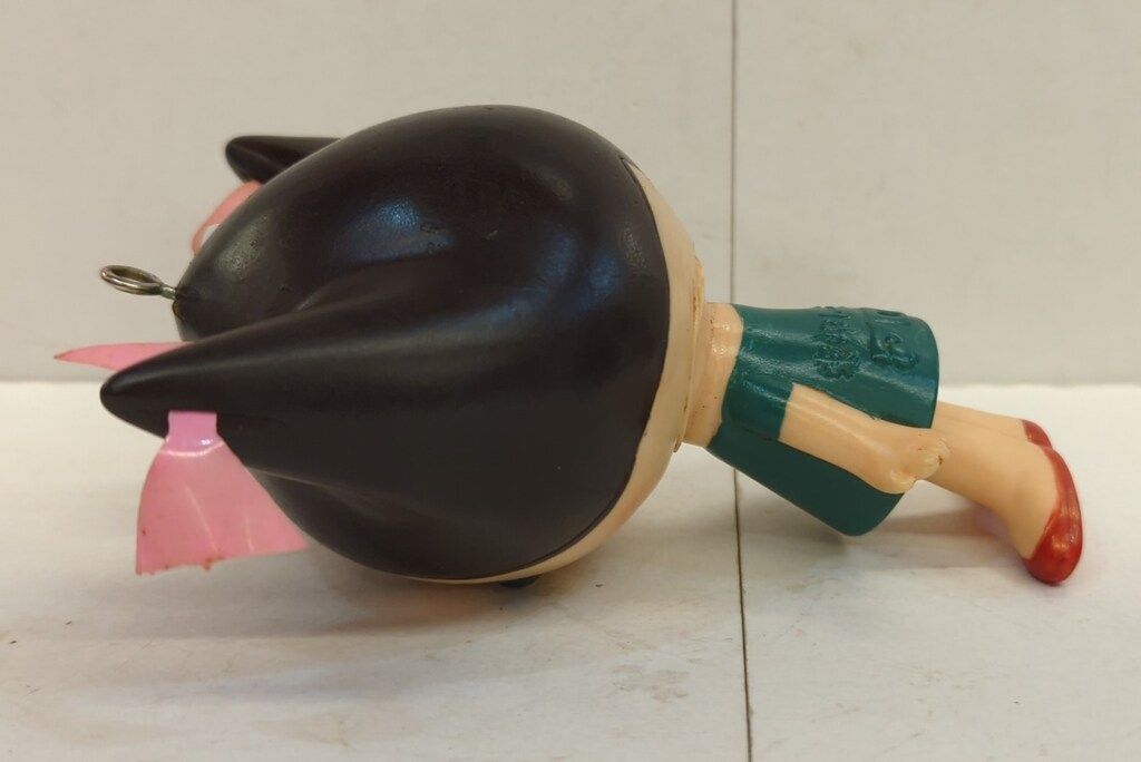 東邦レーヨン ソフビ人形 首振り アロンちゃん 緑ワンピース 115 mm