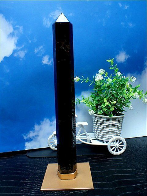 AAA級 魔除け 天然モリオン 黒水晶 六角柱YT5C2 216C23C