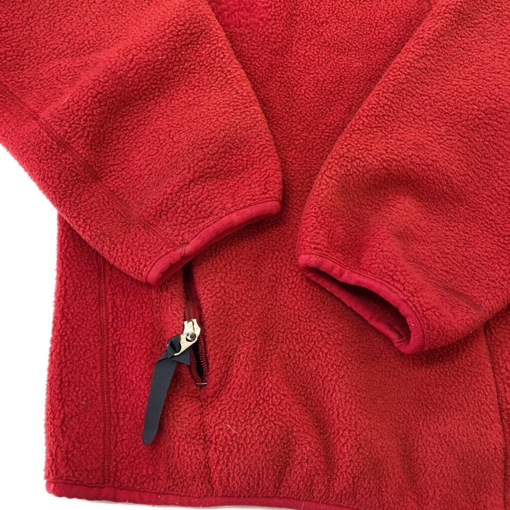 90年代 ポルトガル製 patagonia パタゴニア フリースジャケット アウトドア レッド(メンズ XL)中古 古着 X1710 90年代 ポルトガル製 patagonia パタゴニア フリースジャケット