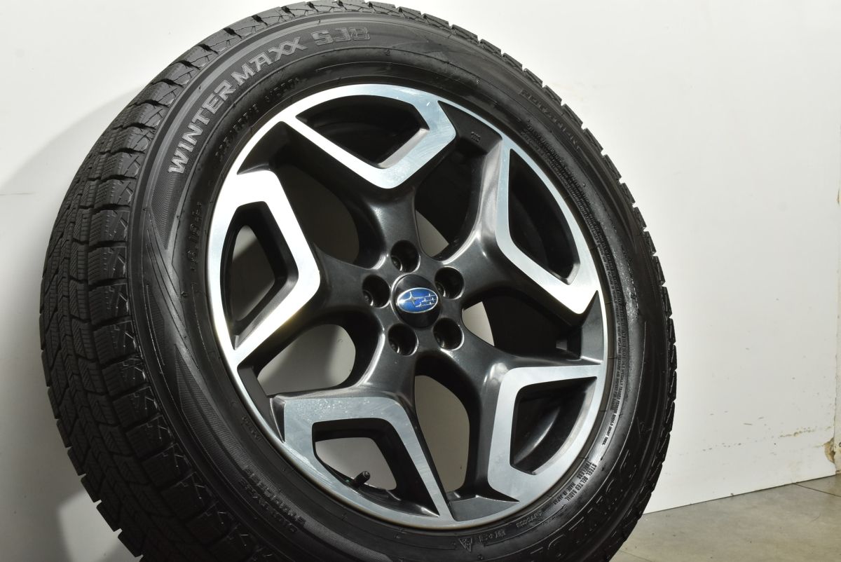 程度良好 バリ溝】スバル GT XV 純正 18in 7J +55 PCD100 ダンロップ 