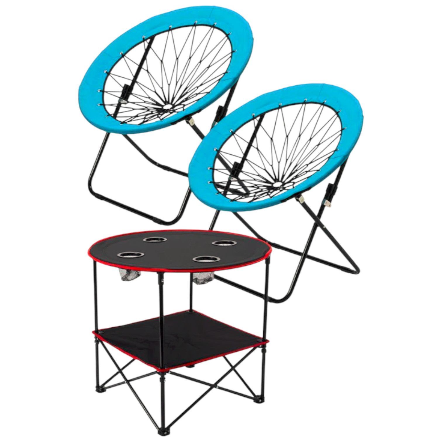 2076 ハンモックチェア & テーブル 3点セット ブルー 無重力