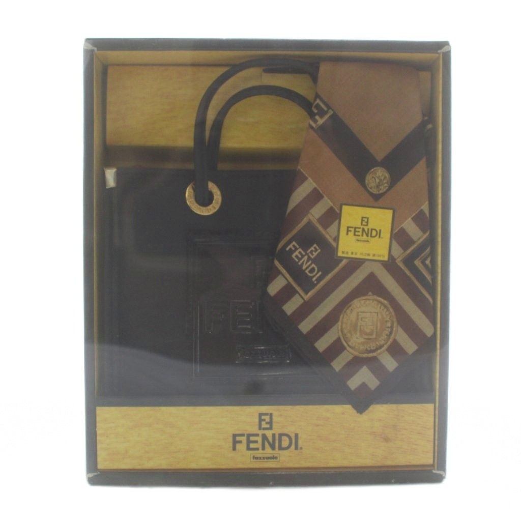 フェンディ FENDI ハンドバッグ ポーチ ミニ ハンカチ 2点セット ロゴ