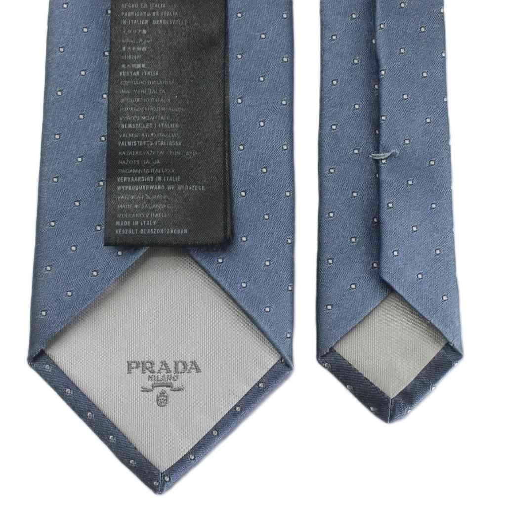 プラダ PRADA ネクタイ 絹 シルク レギュラータイ 水玉 ドット柄 ロゴ