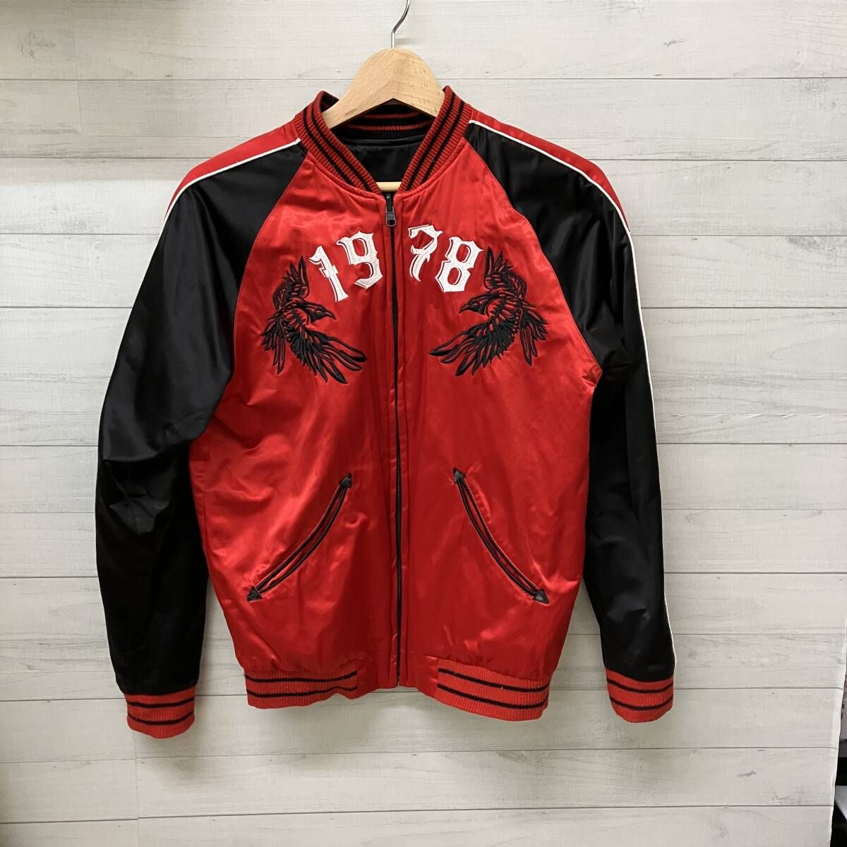 DIESEL ディーゼル スカジャン リバーシブル メンズSサイズ ブラック